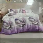 Komplet Pościeli Milano 160/200 Fiolet z Piórami 3el.