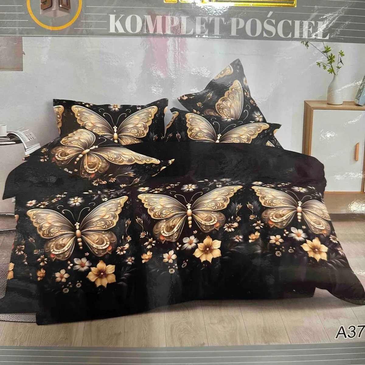 Komplet Pościel 3CZ 160/200 Milano z Motywem Motyli