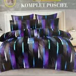 Komplet Pościel 3cz Milano 160/200 fiolet-czarny