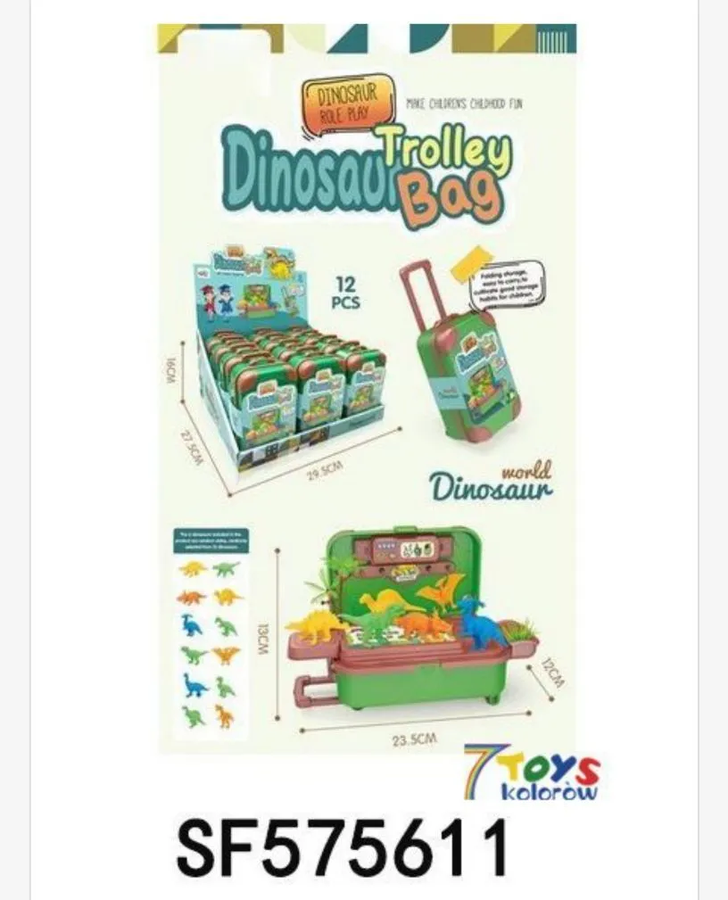Zabawka Dino Bag Trolley - walizka dinozaury 23,5 cm