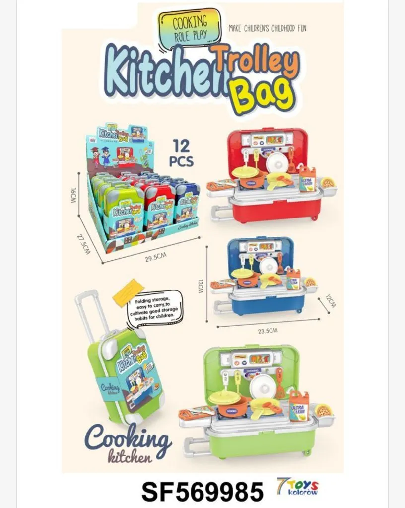 Zabawka Kitchen Trolley Bag - wózek kuchenny z akcesoriami