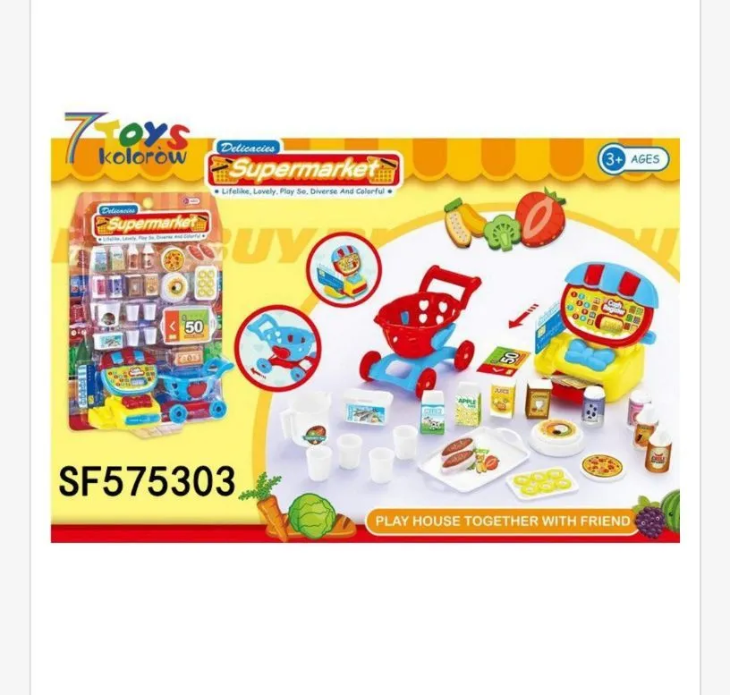 Zabawka Kasa Fiskalna Supermarket Kolorowa 3+