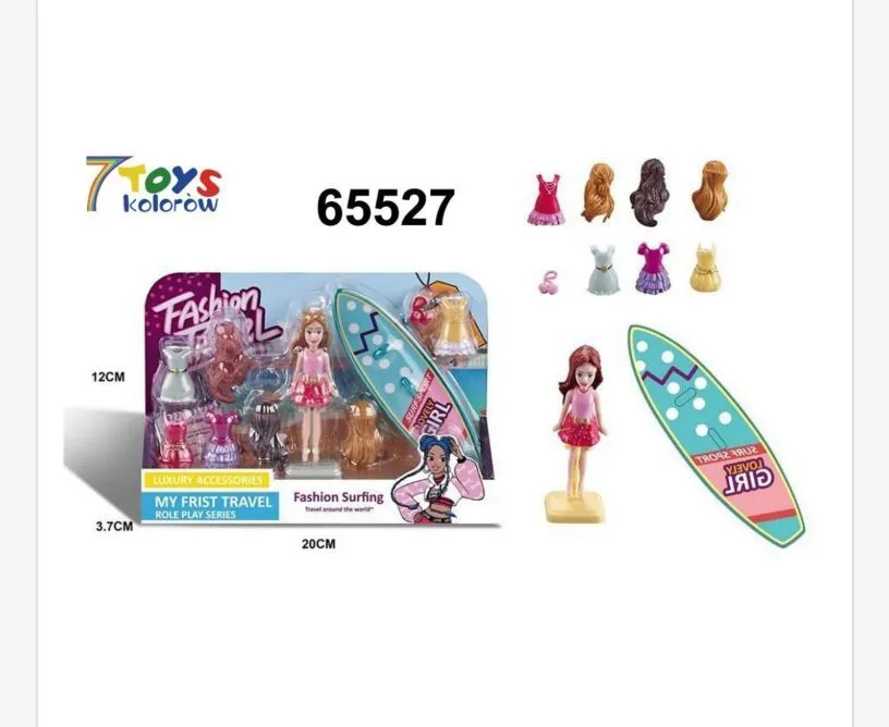 Zestaw zabawek Fashion My First Travel Fashion Surfing 3-12cm