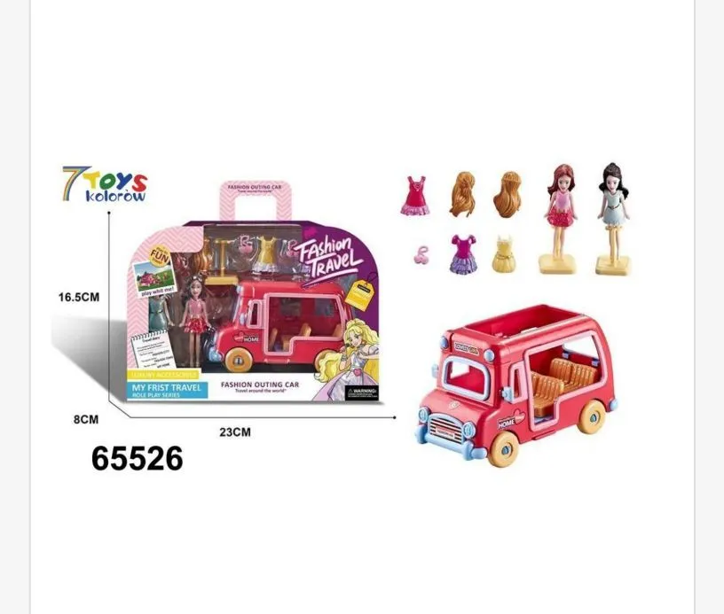 Zestaw zabawek My First Fashion Travel Cutie Car 65526