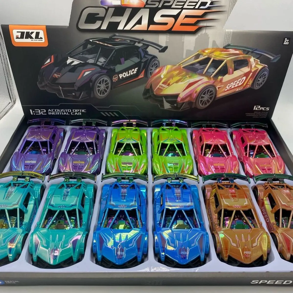 Zabawki Samochody Speed Chase LED 12 szt