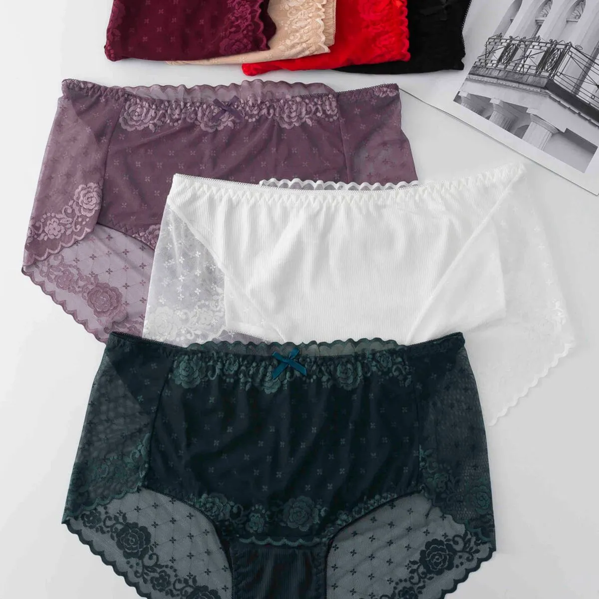 Majtki damskie Finella rozmiar 4XL, zestaw wielokolorowy