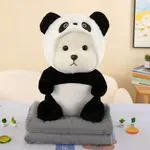 Maskotka panda z kocykiem
