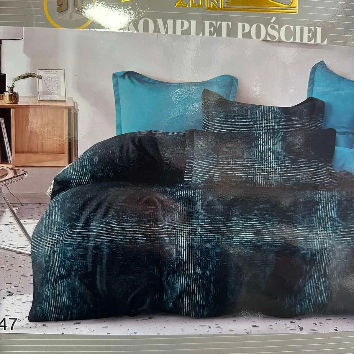 Komplet Pościel 3cz Milano 160/200 granatowy