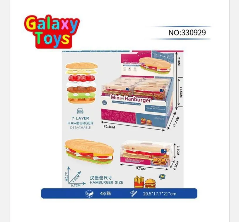 Zabawka Mini Hamburger 7-warstwowy NO:33099
