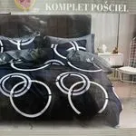Komplet Pościel Milano 3cz. 160/200 szary/czarny