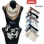 Szaliki damskie viscose wzorzyste