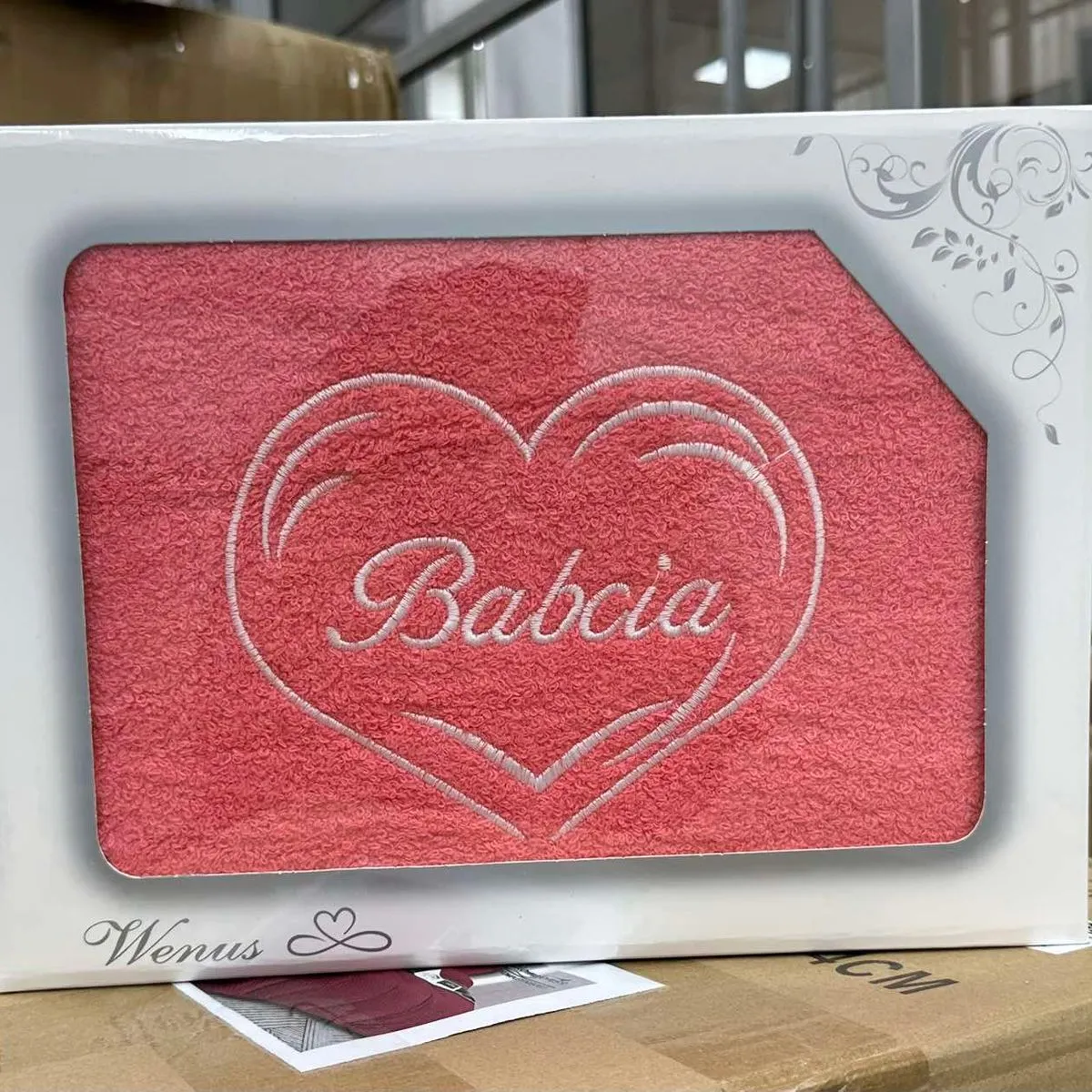 Ręczniki Babcia & Dziadka 70/140 Babcia różowy