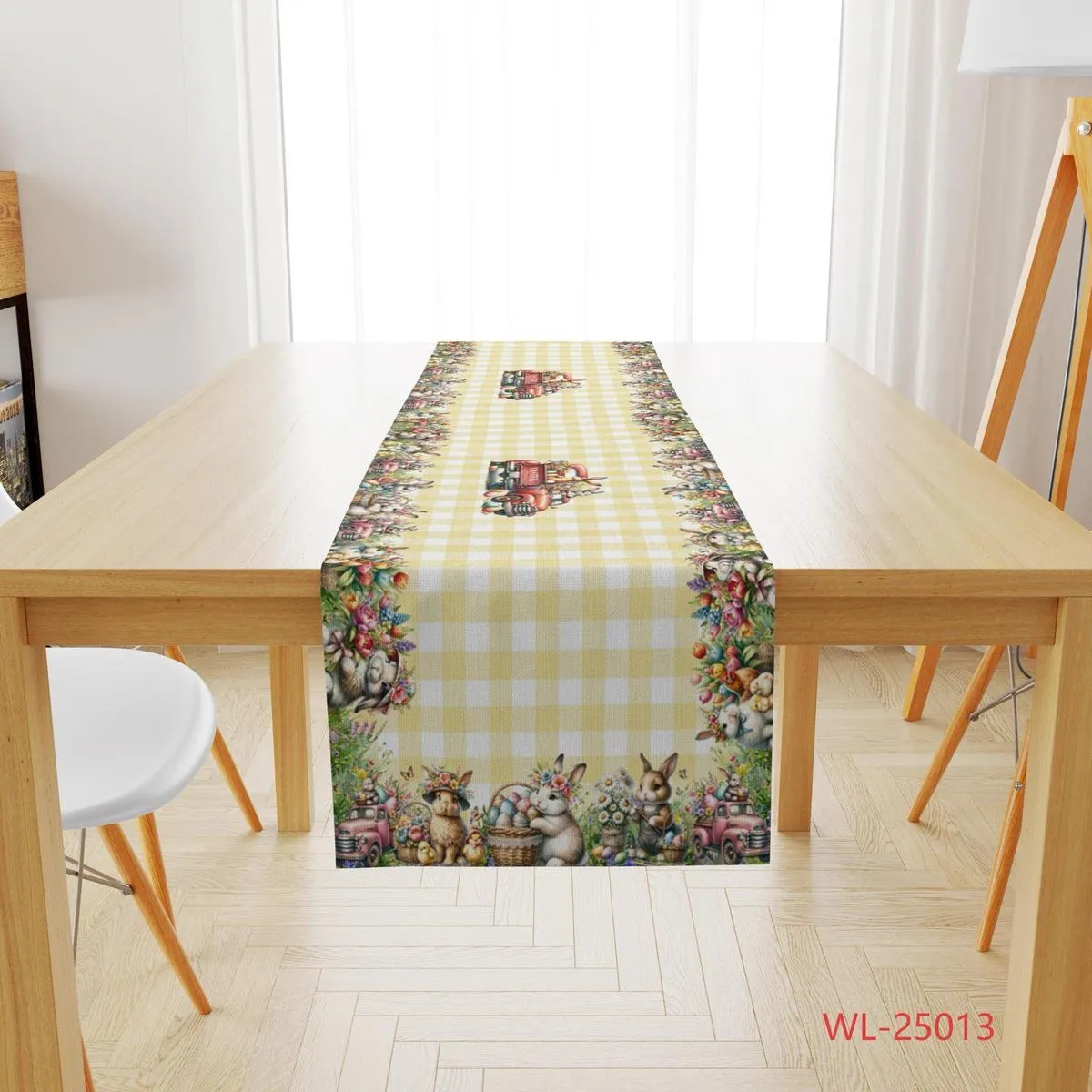 Bieżnik Wielkanocny 150/300 cm z motywem jaj i królików