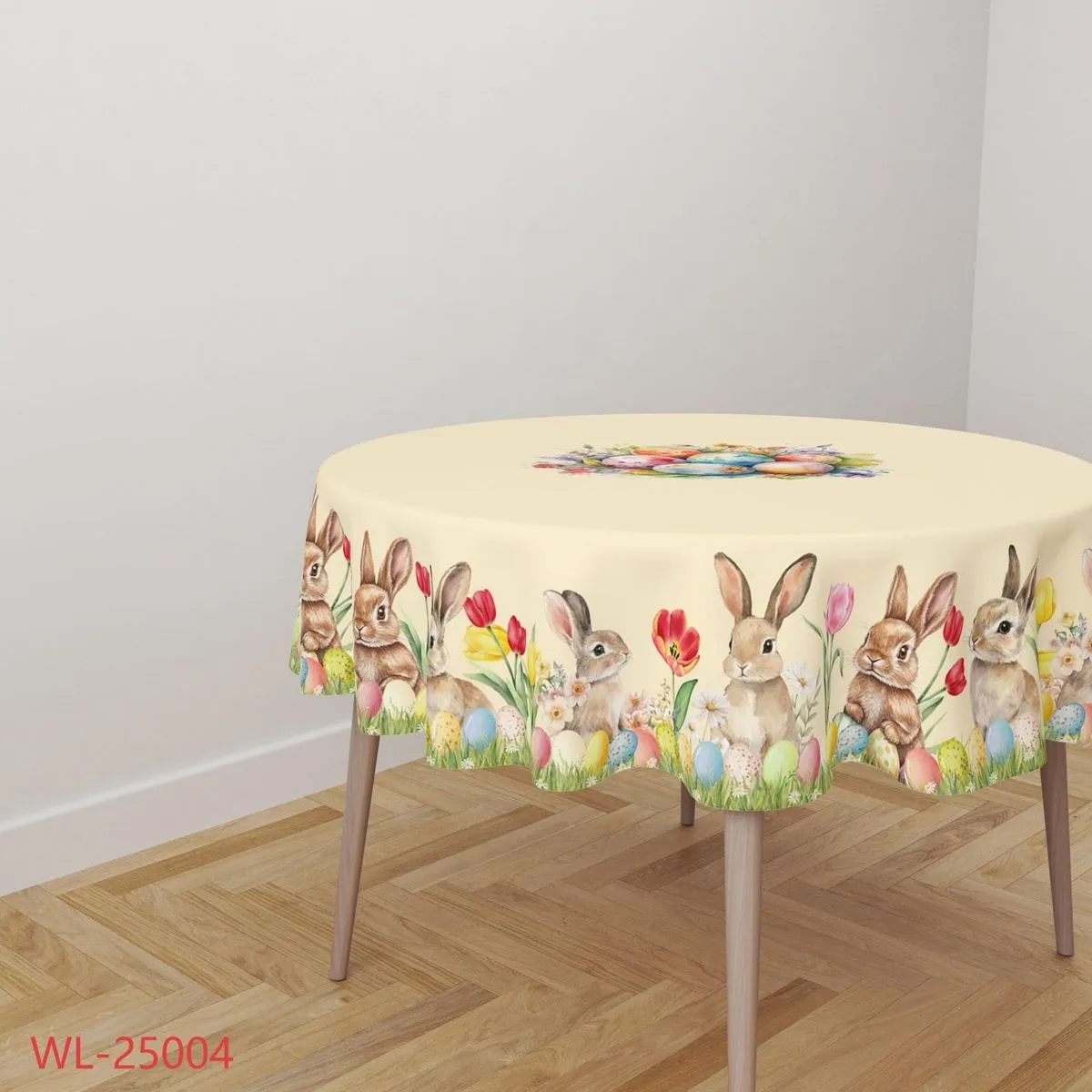 Bieżnik Wielkanocny 130 cm z motywem królików WL-25004