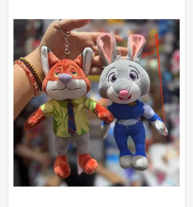 Brelok Zootopia Nick Judy 20cm Pluszowy