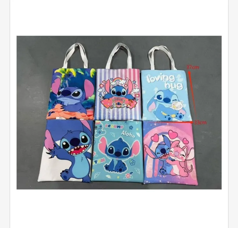 Torebka Stitch Lilo & Stitch niebieska 25x35 cm