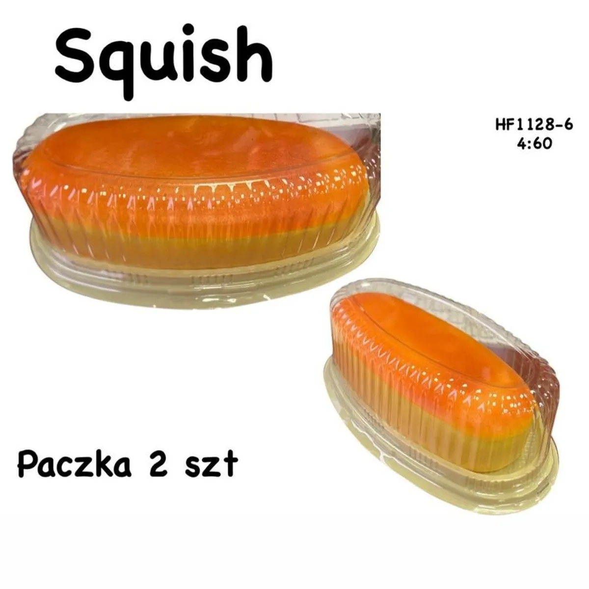 Zabawki Squishy Toys Gniotki Pomarańczowe 2 szt
