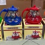 Dzbanek do herbaty szklany 1500ml wielokolorowy