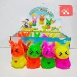 Zabawki Squeeze Toys Animal Flash Ball LED 12 szt