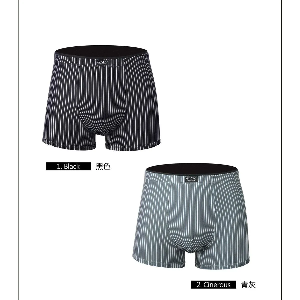 Bokserki męskie 12 szt. XL-3XL prążkowane czarne i szare