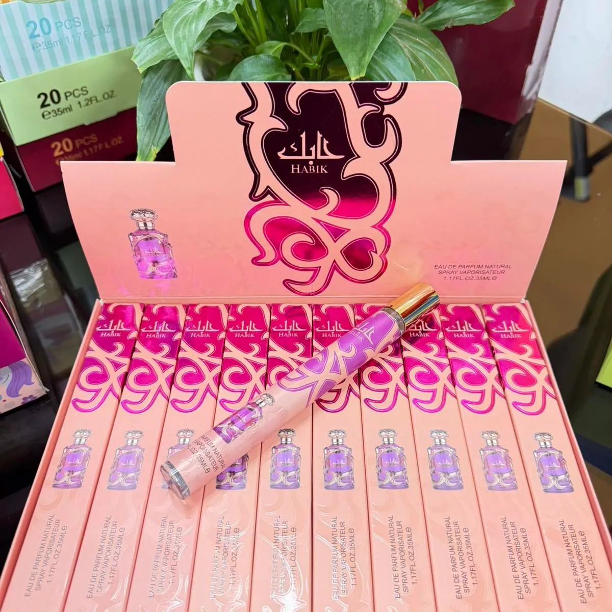 Perfumetki Habi 35ml, różowe, opak. 20 szt