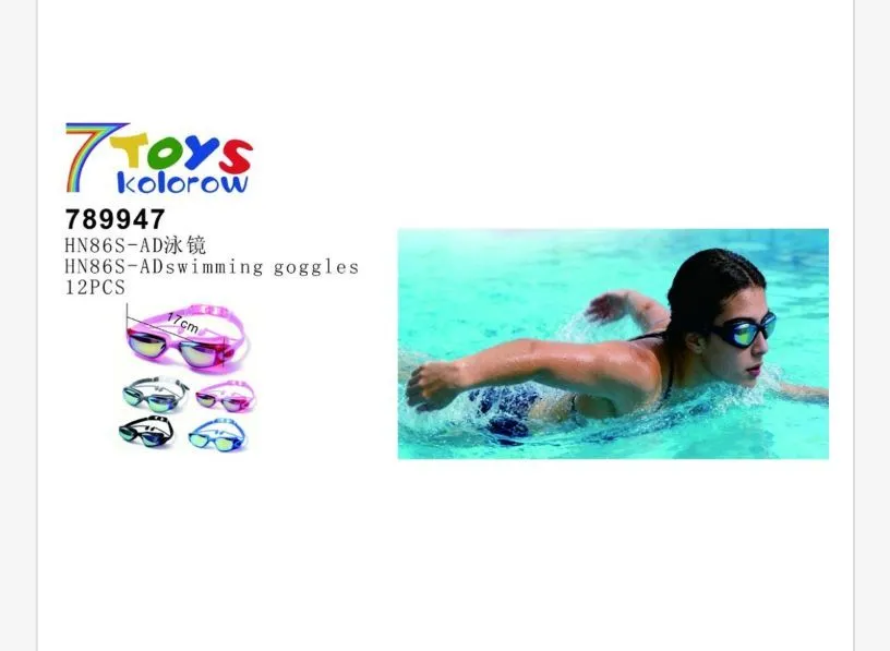 Okulary pływackie 7 Toys 78994 kolorowe 12 szt