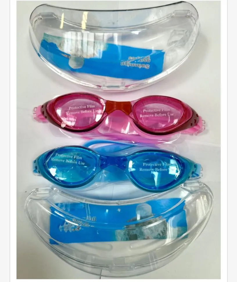 Okulary pływackie UV Protection Lens różowe/niebieskie