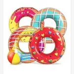 Dmuchane Zabawki do Pływania 90cm - Donuty i Piłka
