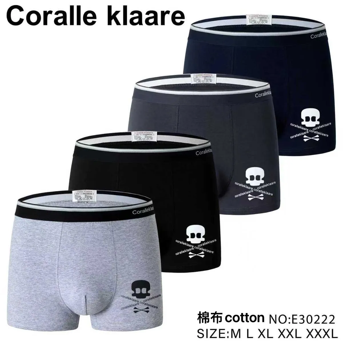 Bokserki męskie Corallelle 4 szt. bawełna S-XXL
