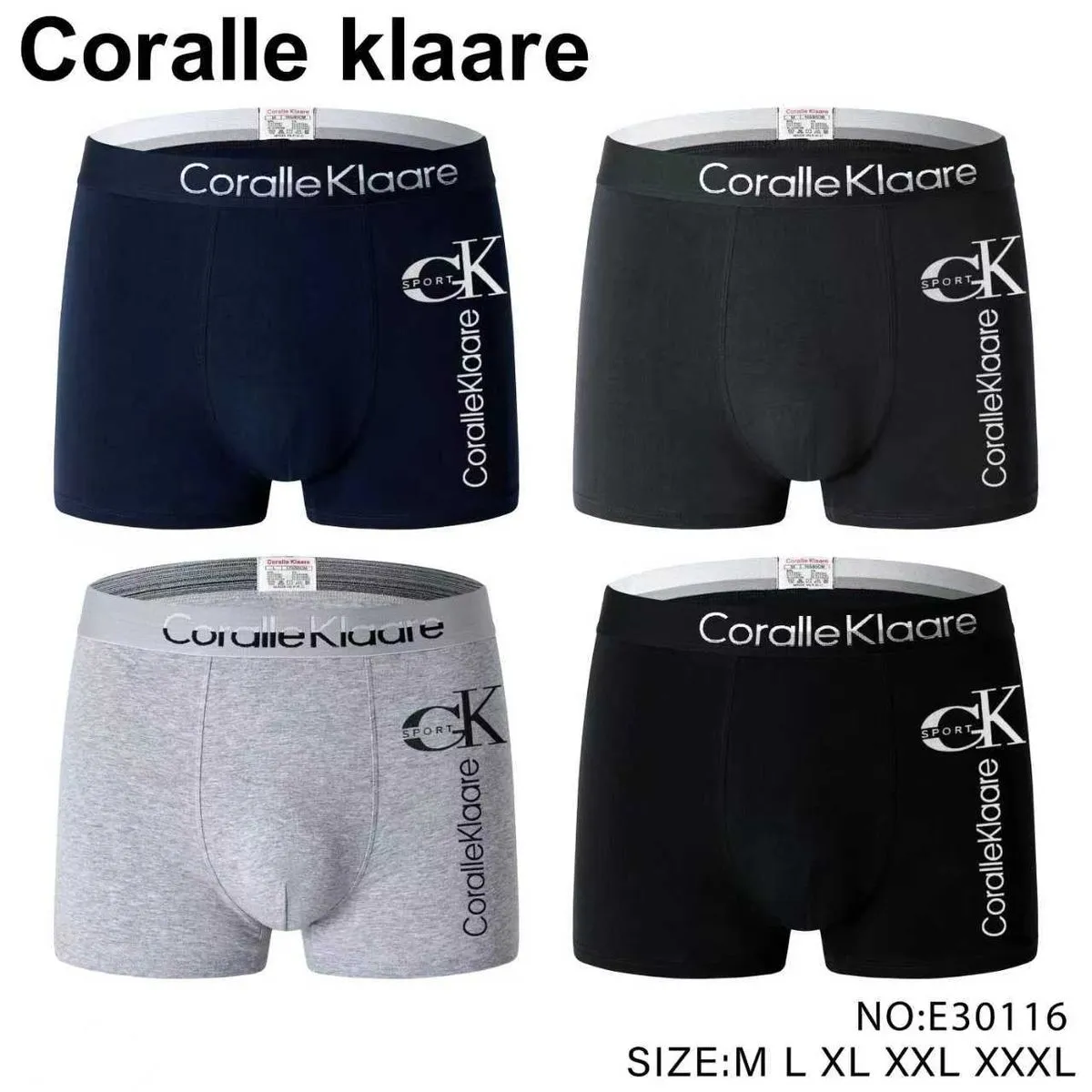 Bokserki męskie Coralle Klaare granat/czarny/szary M-XL XL-XXL