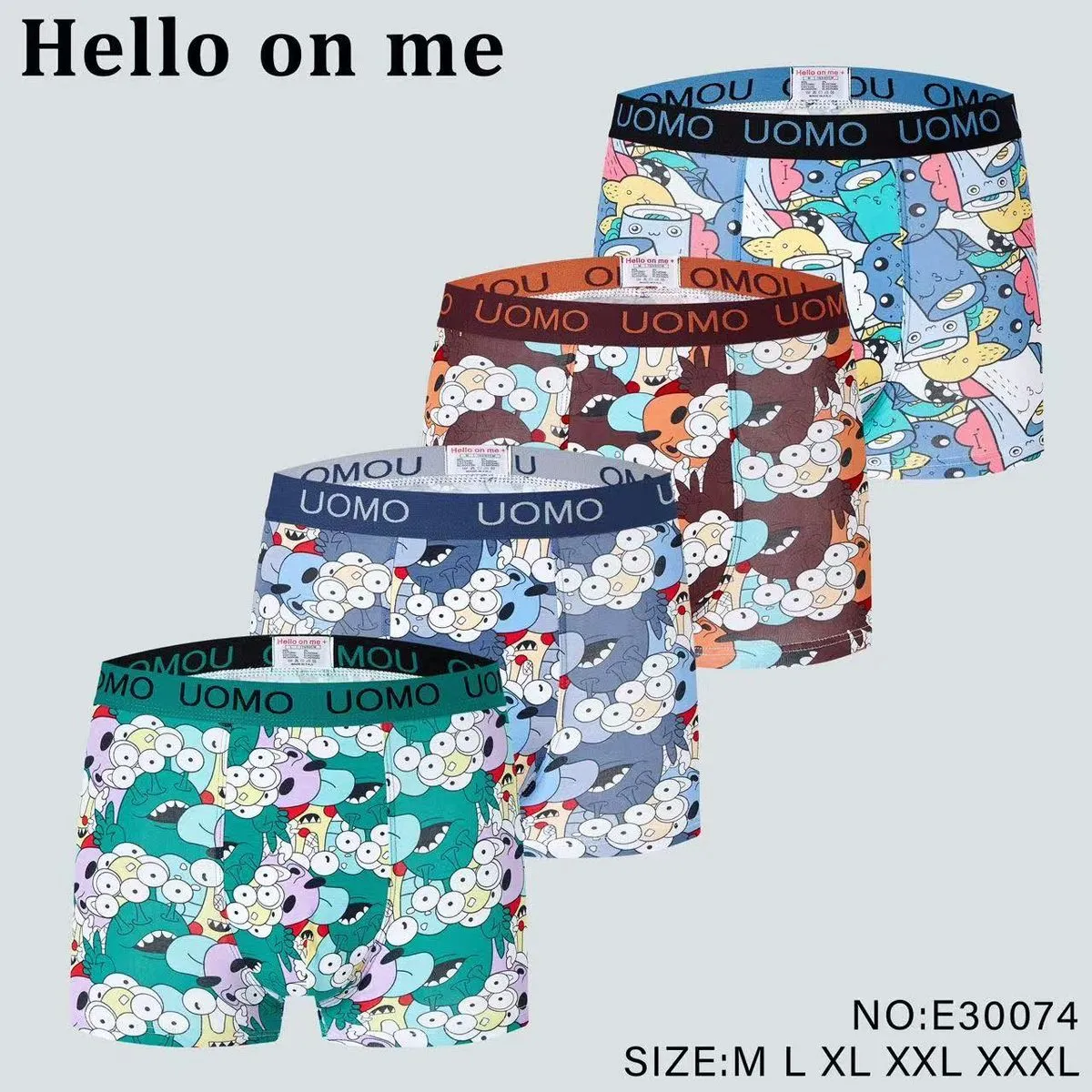 Bokserki męskie UOMU wzorzyste S-M-L-XL-XXL-XXXL
