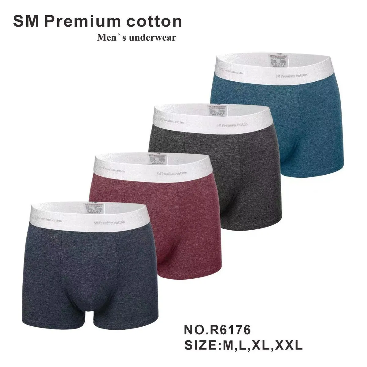 Bokserki męskie Premium Cotton SM pack 4 szt kolory