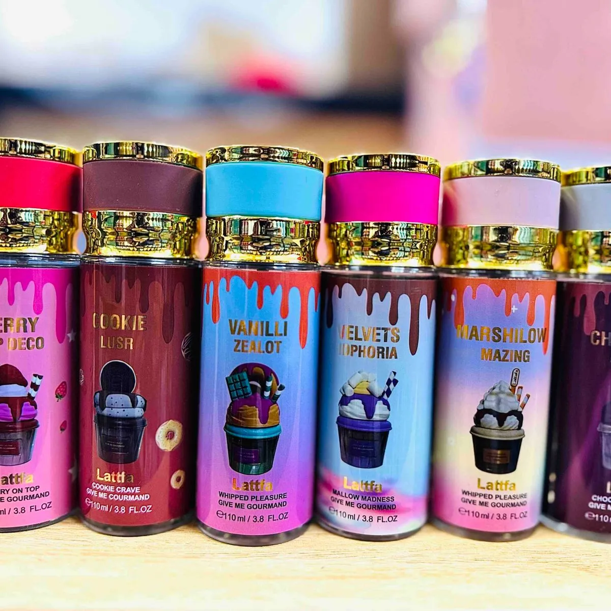 Mgiełki do ciała zestaw 6x100ml Top Notes smaki deserowe