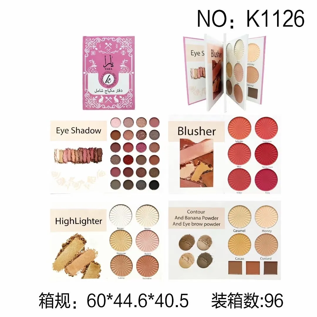 Zestaw Makeup Paleta Cieni Blusher Highlighter Kontur NO. K1126