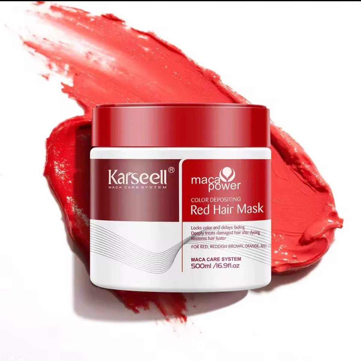 Maska do włosów Karseel Maca Power Red Color Depositing 500ml