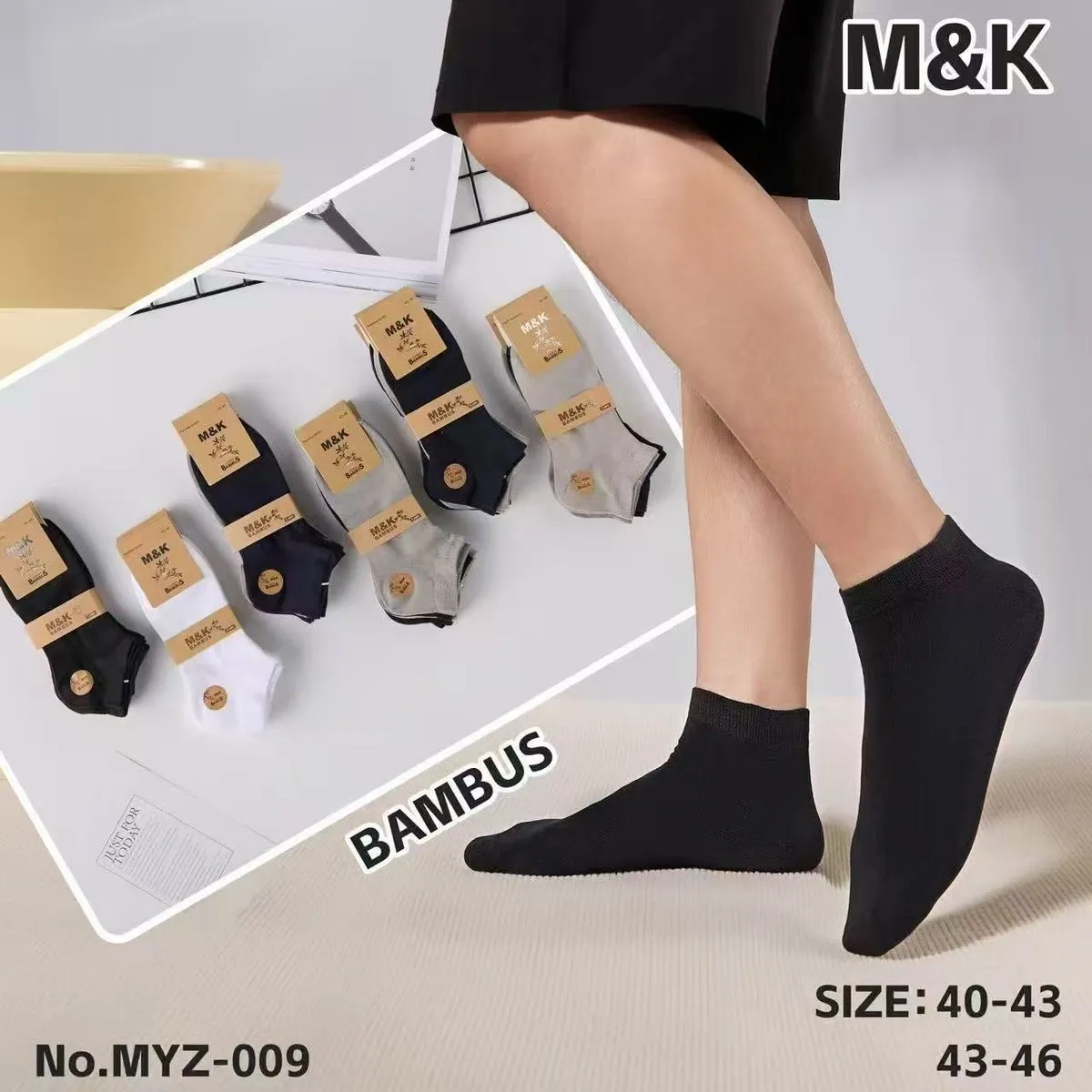 Skarpetki męskie bambusowe 40-43/43-46 M&K No.MYZ-009