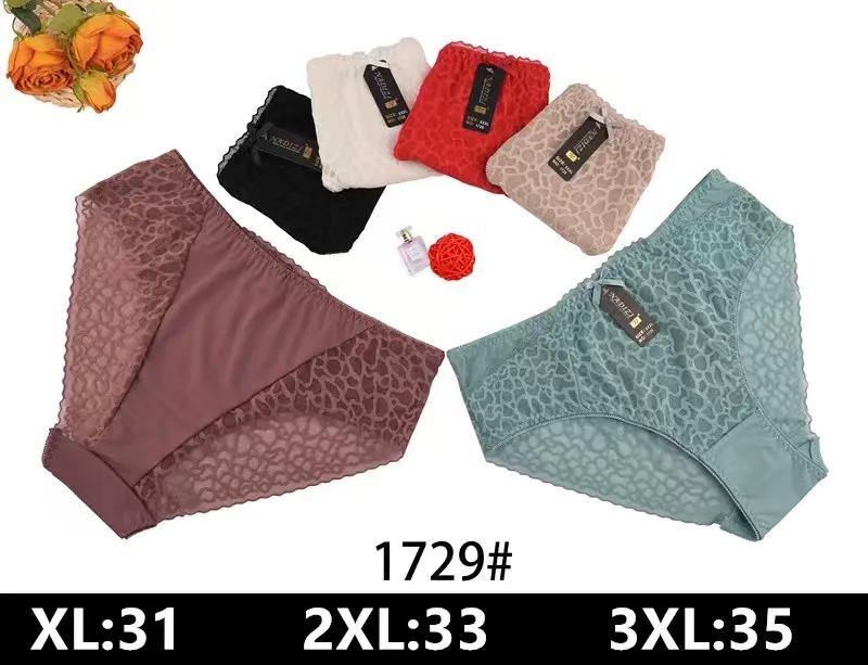 Majtki damskie koronkowe XL:31, 2XL:33, 3XL:35, 1729#