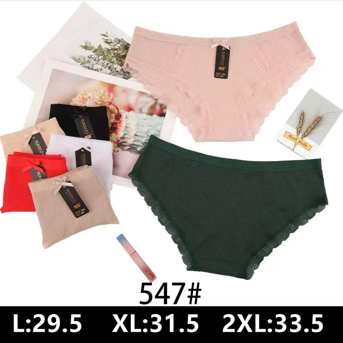Majtki damskie 547# L:29.5 XL:31.5 2XL:33.5 cm