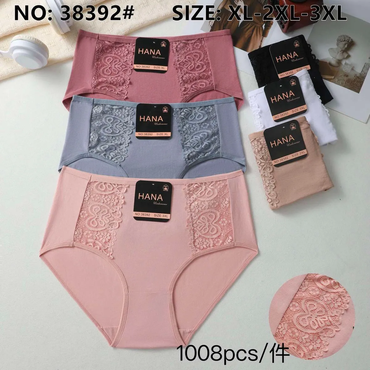 Majtki damskie HANA XL-2XL-5XL koronka różne kolory