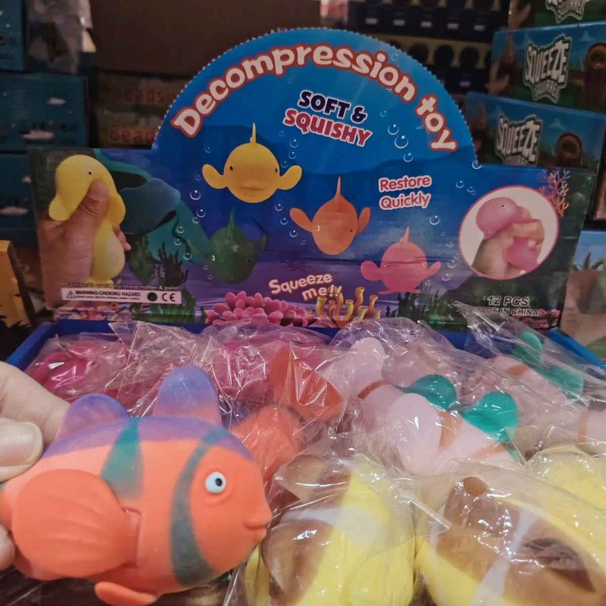 Gniotki Squeeze Toys Rybki Decompression Squishy Toy