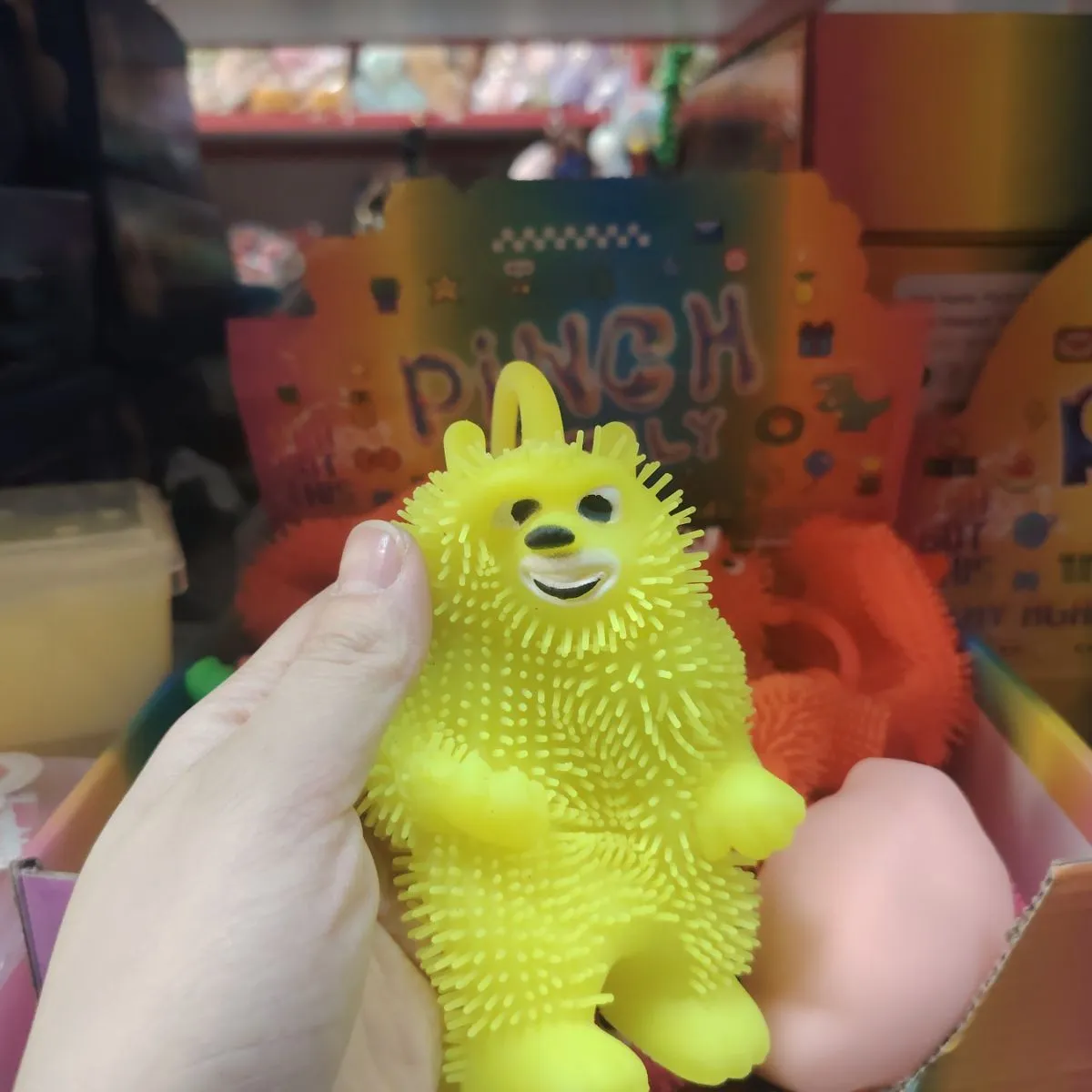 Gniotka Ping Pong Żółty Jeżozwierz Squeeze Toy