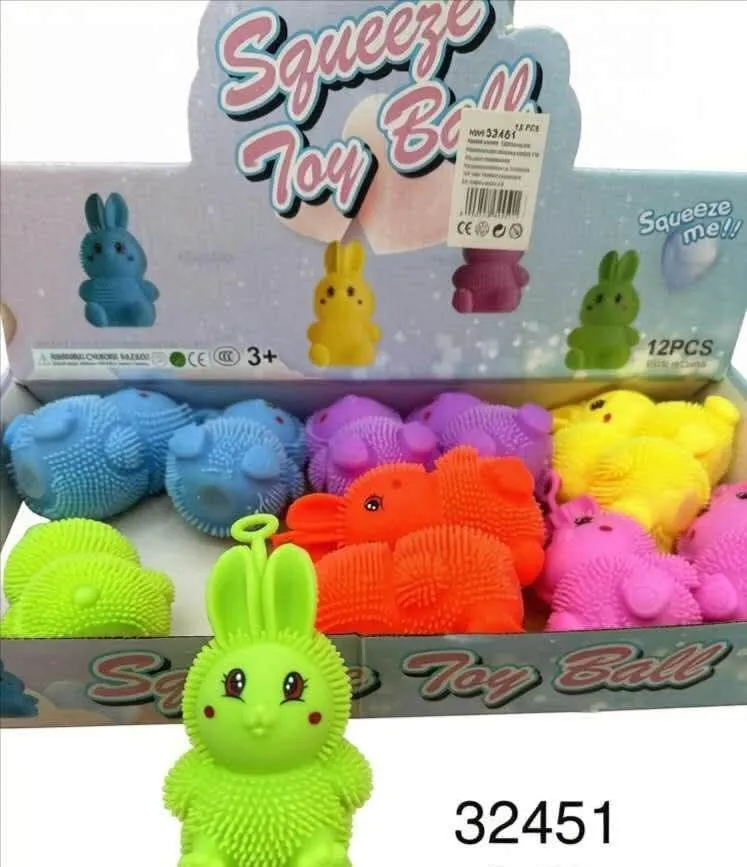 Squeeze Toy Ball Króliczki Antystresowe 12 szt