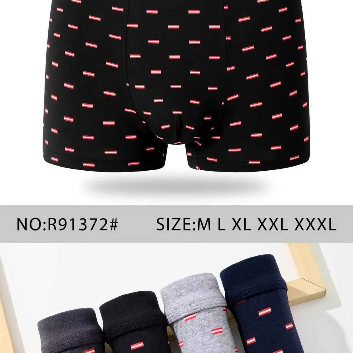 Bokserki męskie wzorzyste NO-R9132 M L XL XXL