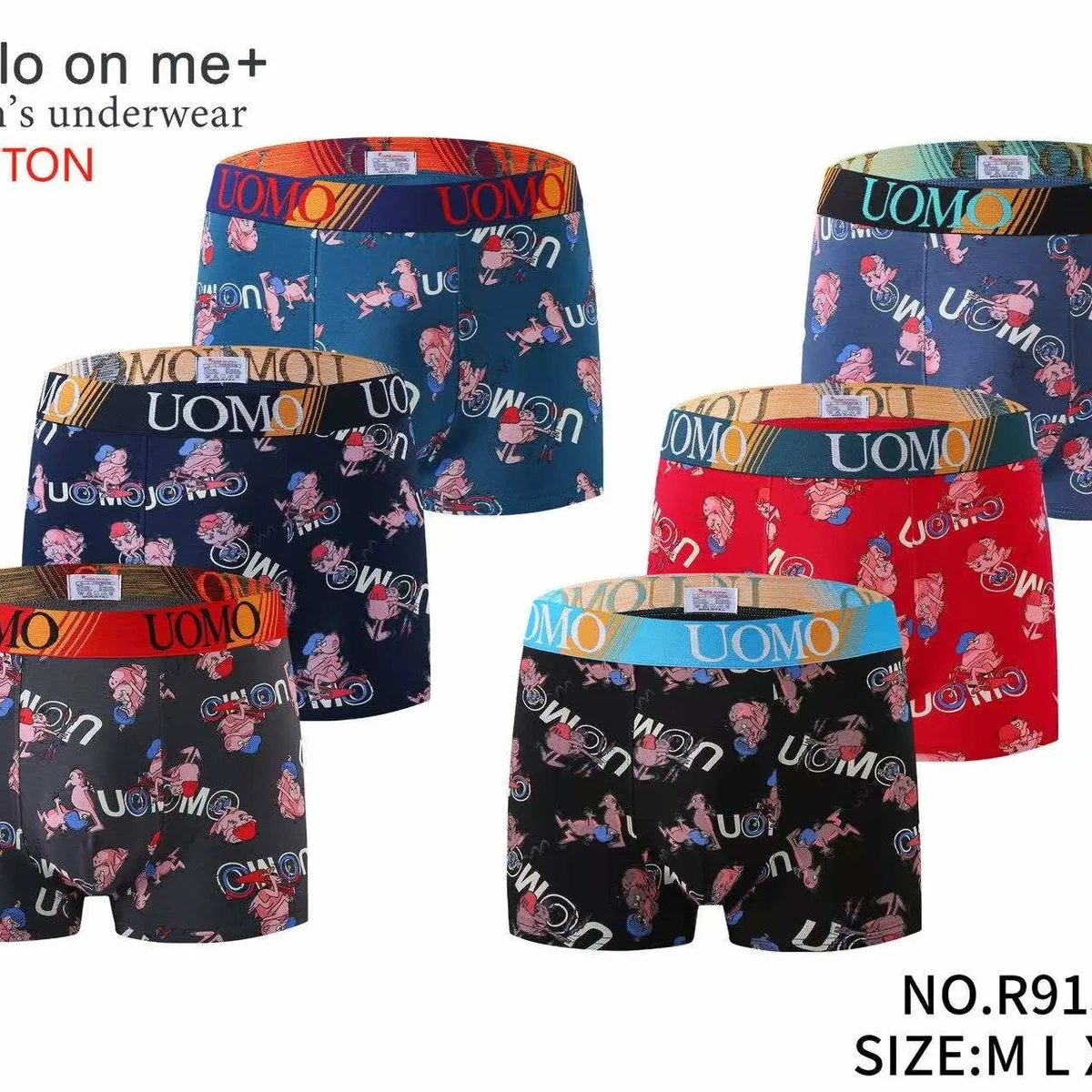 Bokserki męskie UOMO Cotton M-XL-XXL wzorzyste 6 szt