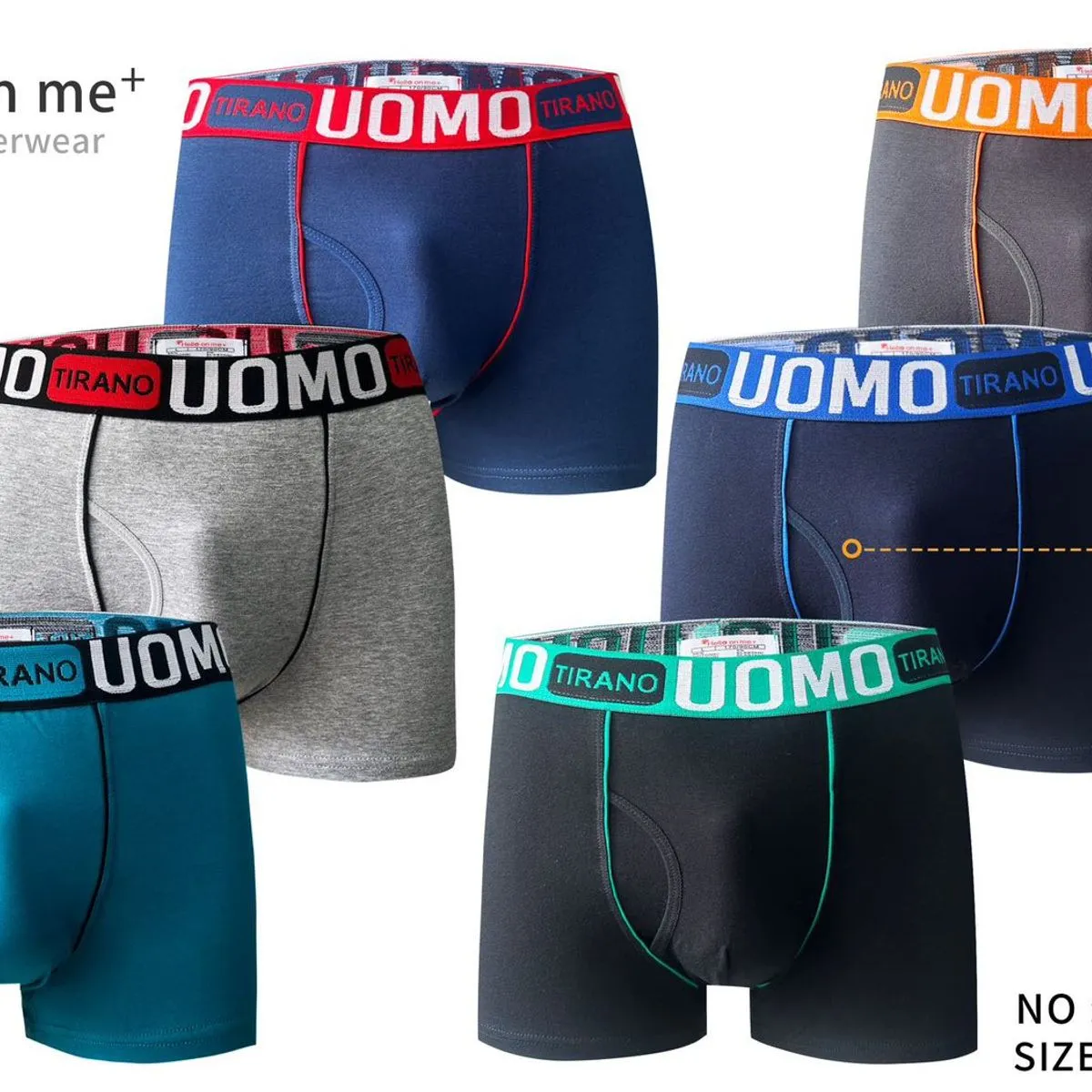 Bokserki męskie UOMO Tirano, rozmiary M L XL, 6 kolorów