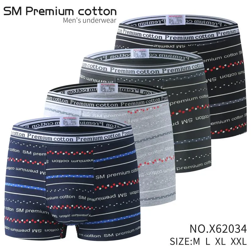 Bokserki męskie Premium Cotton S-M-L-XXL, 4 szt, NO.XG2034
