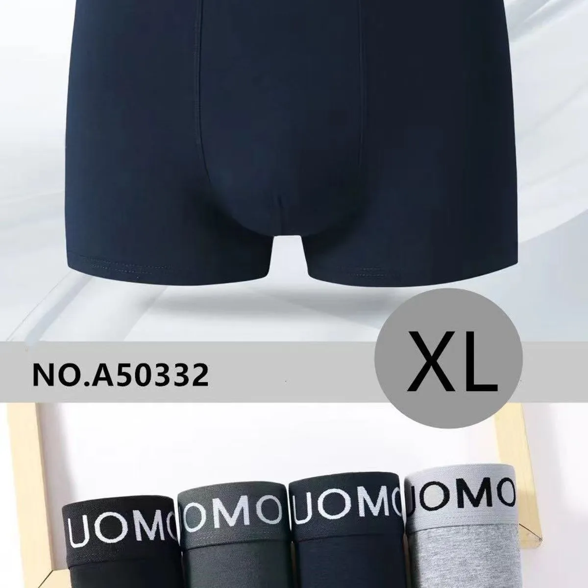 Bokserki męskie UOMU bawełna premium SM/XL granatowe/czarne/szare