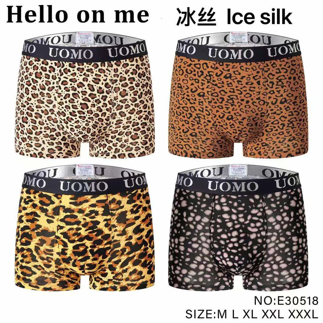 Bokserki męskie UOMU wzór leoparda i kropki M-L-XL-XXL-XXXL