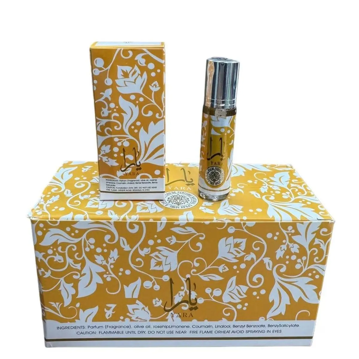 Perfumy Arabskie YARA 10ml w Sprayu, Żółte Opakowanie, 24 szt.