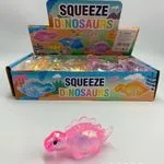 Zabawki Squeeze Dinosaur Gniotek z Brokatem, Mix Kolorów 24 szt.
